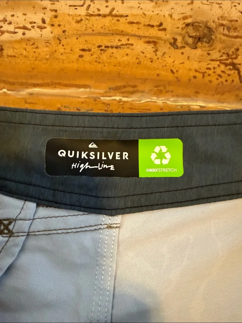Quiksilver Men's Olive & Black Camo Boardshorts with Geometric Band